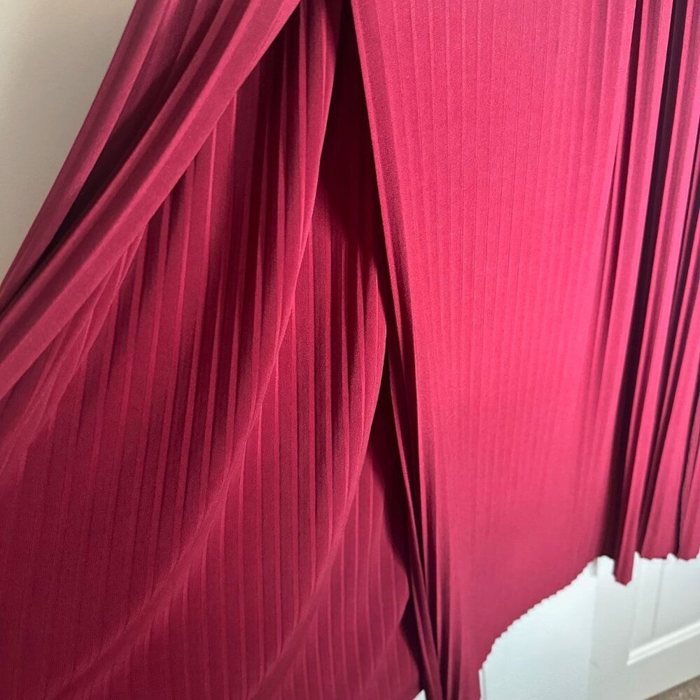 ASOS Burgundy V‑Neck Maxi Dress with Side Split - Picture 10 of 14